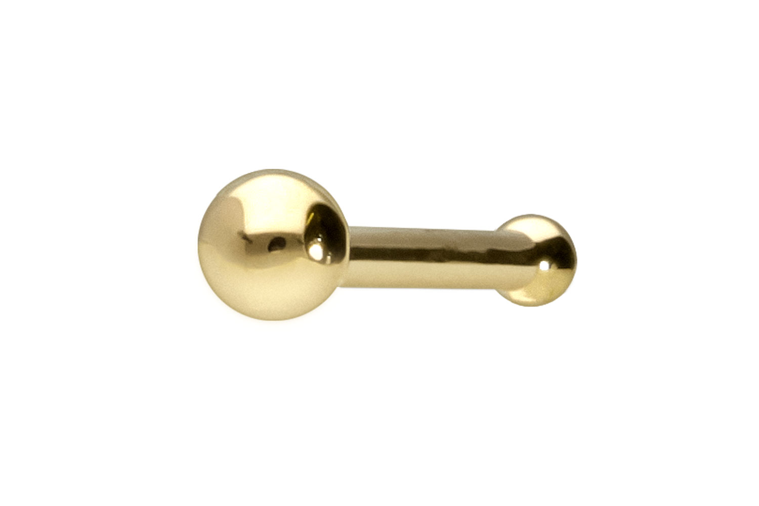 14/18 Karat Gold Nasenstecker Nasenpiercing Pin 1,5 mm KUGEL